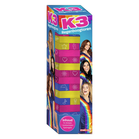 K3 Rainbow Tower Stacking and Balancing Game