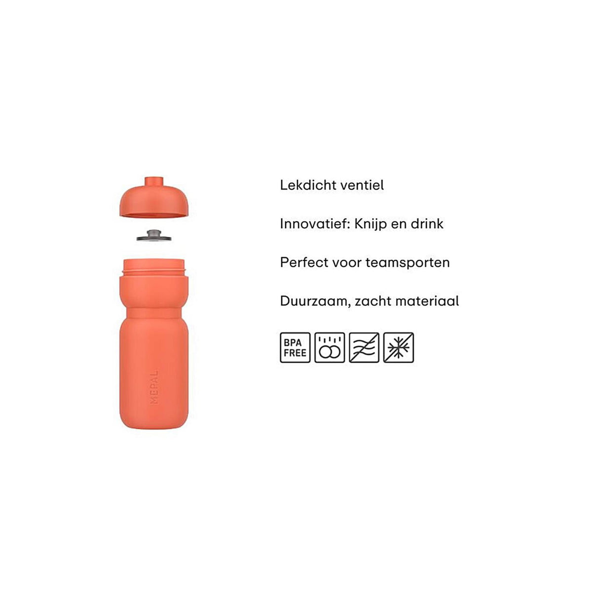 Mepal bouteille squeeze sport 600ml - bleu givré