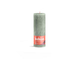 Vela pilar rústica coleção brilho Bolsius 190 68 jade verde-jade verde