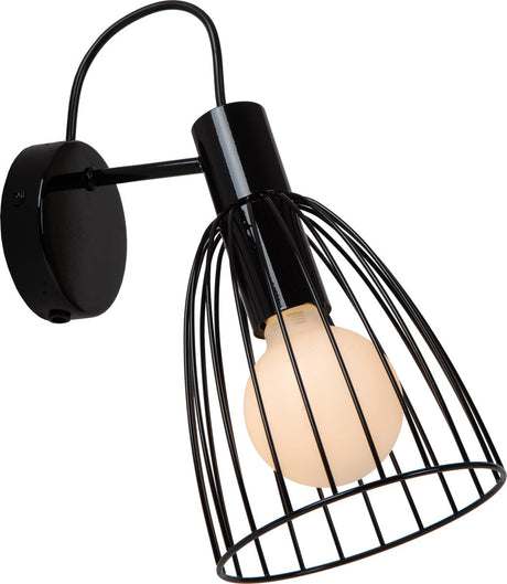 Lucide macarons - wall lamp - 1xe27 - black