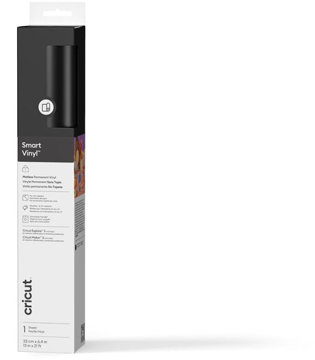 Cricut™ Smart Vinyl™ Removable Black, No Mat Required (6.4m)