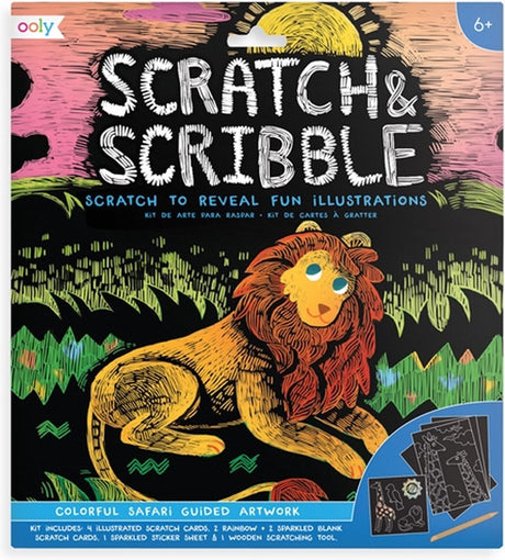 Ooly - scratch scribble - colorful safari