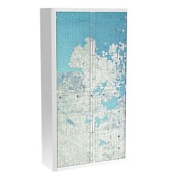 Roller shutter cabinet Paperflow Continent blue, white