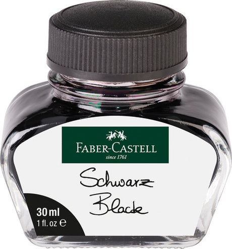 Tinta para caneta-tinteiro Faber-castell - preta - garrafa 30 ml - fc-149854