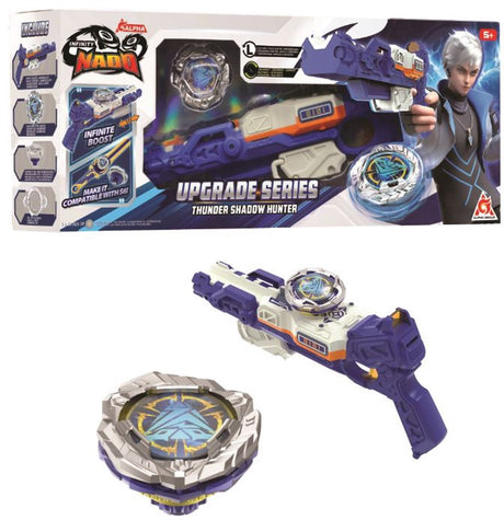 Infinity nado - metal spinning top and blaster launcher - upgrade series - luminous spinning top nado 7