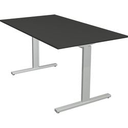 Churchman desk 11021013 height-adjustable anthracite, silver