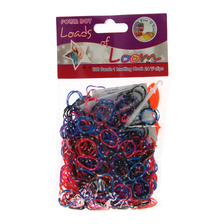 Loom bands polka dots set, 600pcs.
