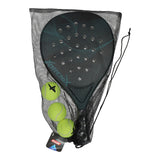 Adrenix padel set racket with 3 balls - green