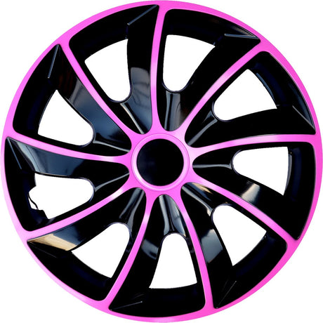 Nrm quad bicolour - hubcaps 14 - set of 4 pieces plastic - pink black