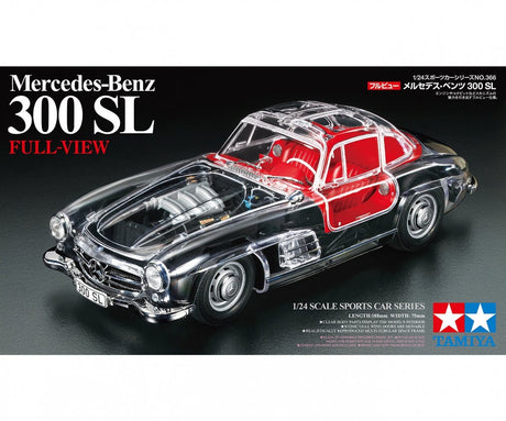 Tamiya model kit car - 24366 mercedes-benz 300sl - completely transparent - limited version plastic - 1:24 - model kit