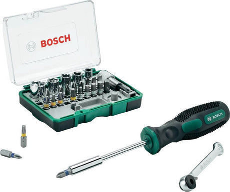 Bosch X-Line Bit-Set und Ratschen-Set 27-teilig + Handschraubendreher
