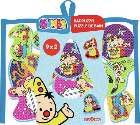 Bumba koupelové puzzle - 9 koupelových puzzle ze 2 dílů - nalepí se na okraj vany