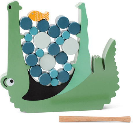 Bs toys crocodile - skill game - wood - toys 4 years - 1 to 4 players - 21-piece - gift for children