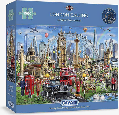 Gibsons - Londono skambutis (autorius adrianas chestermanas) - 1000 vienetų 68 × 49 cm (plotis × aukštis) - dėlionė suaugusiems