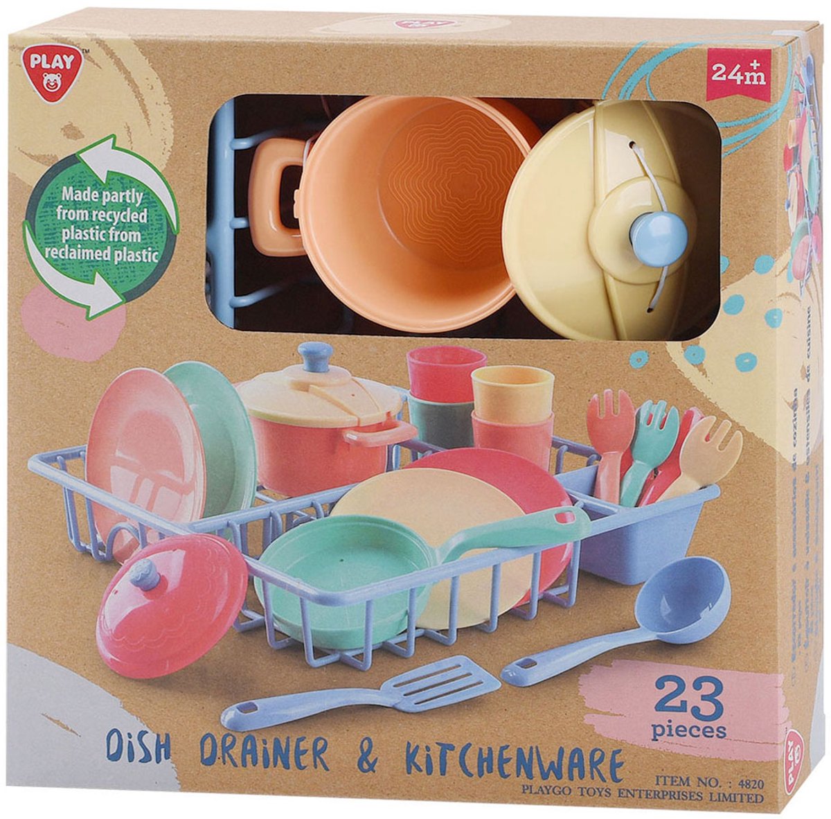 Playgo laundry rack with kitchen accessories - 23 pcs