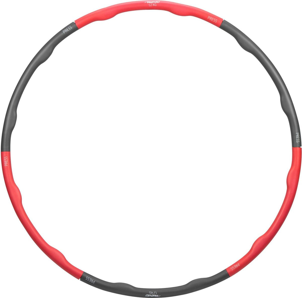 Avento fitness hula hoop - 1,2 kg - růžová šedá