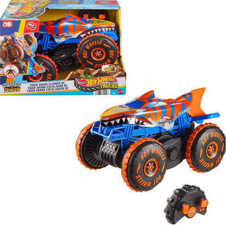 Hot Wheels Monster Trucks Tiger Shark Climber - Remote Control Vehicle