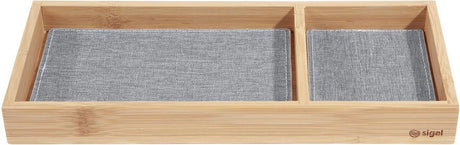 Sigel pen box - eye style - bamboo - 245x109x25mm - with inlay - si-sa205