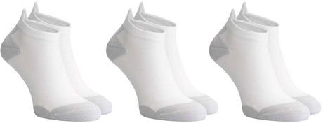 Rogelli core dames en heren 3 pack korte hardloopsokken - wit grijs