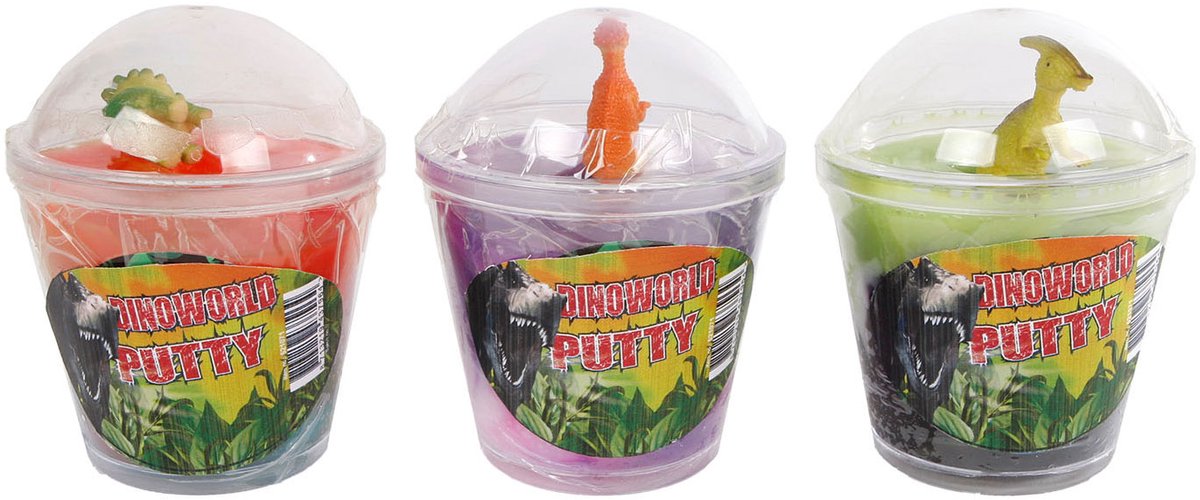 Massa multicolorida Dinoworld com figura (1 peça) sortida