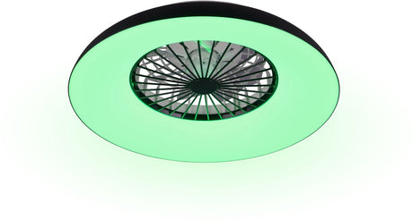 Rl live your light reality svaerholt - fan - black - incl. 1x SMD 34 W - remote control - integrated dimmer - continuously adjustable light color - RGBW color changer - 5 speed levels - memory function - summer and winter mode - dynamic li