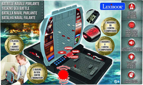 Lexibook osvětlená mluvící elektronická bitevní loď - 1 až 2 hráči (fr en es pt)