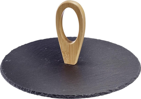 Westmark serving trays tapas + friends - stylish serving tray for snacks and finger food, ideal for the dining table or buffet, coated tray - slate, ø 30cm
