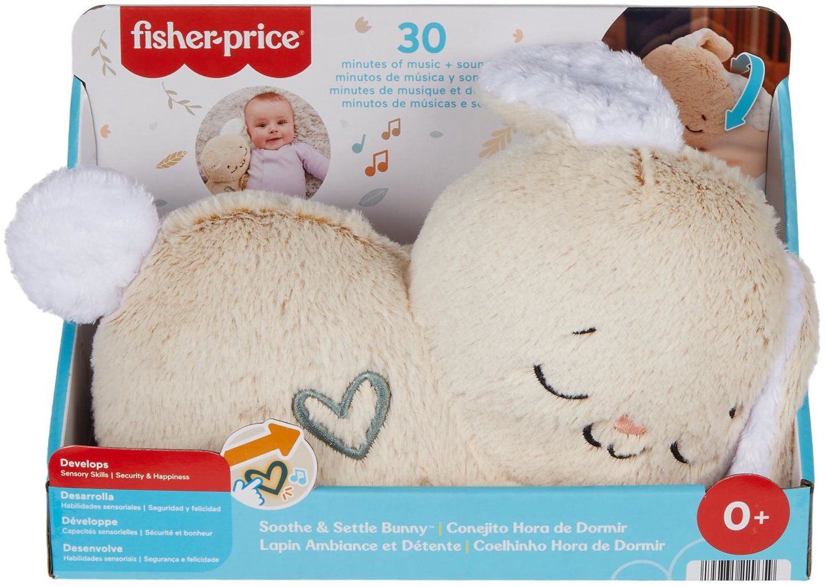 Fisher-price beroligende kanin - kosedyr med musikk, lys og bevegelse