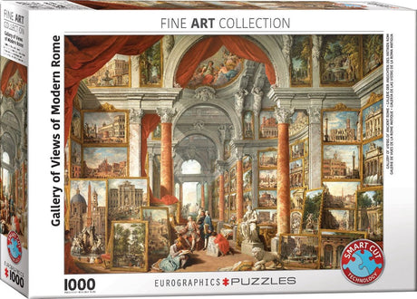 Eurographics - gallery of faces of modern Rome [galleria di vedute di roma moderna] - giovanni panini - 1000 pieces 68×48cm (w×h) - fine art jigsaw puzzle