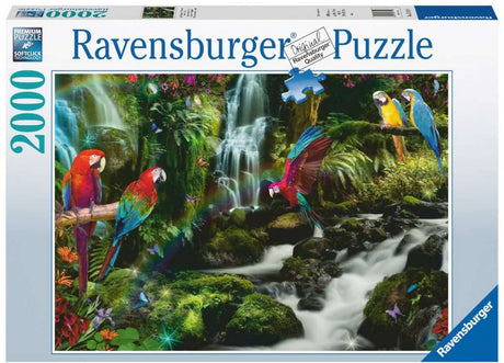 Ravensburger puzzle barevní papoušci v džungli - skládačka - 2000 dílků