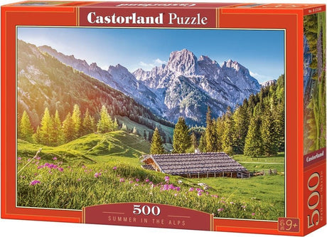 Castorlandské léto v Alpách – puzzle – 500 dílků – saténový povrch – perfektně sedí – evropská kvalita