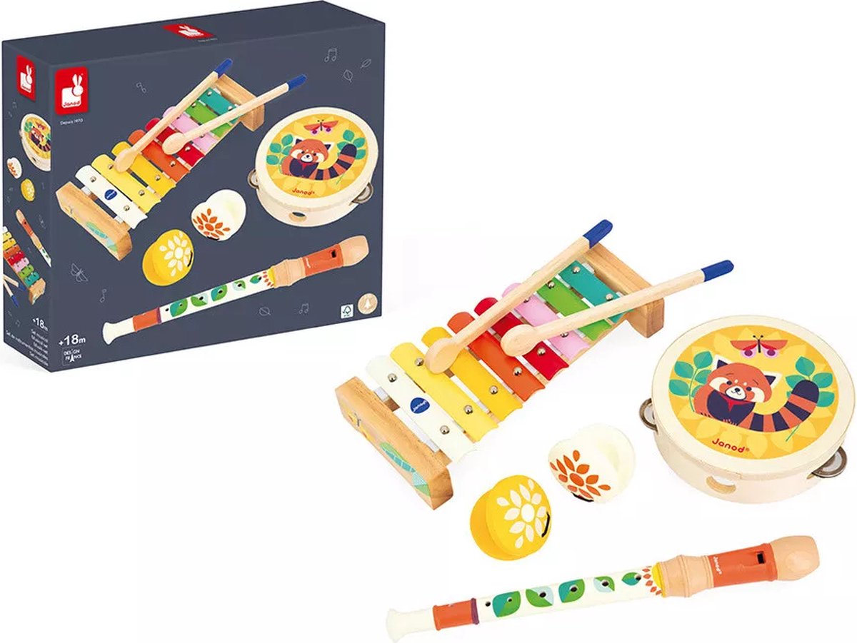 Janod - gioia - musical instruments set 4 pieces