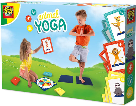 Ses creative ses - animal yoga - yoga for children - including yoga mats, spinner board and 27 children's yoga cards