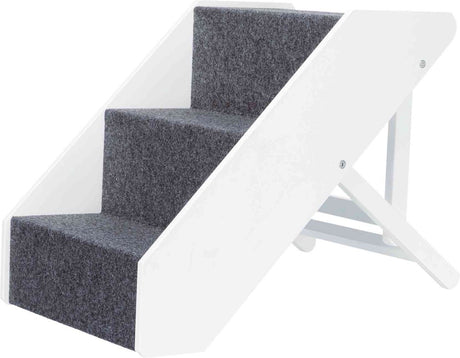Trixie - animal stairs - height adjustable stairs - white - 67x40x40-47 cm