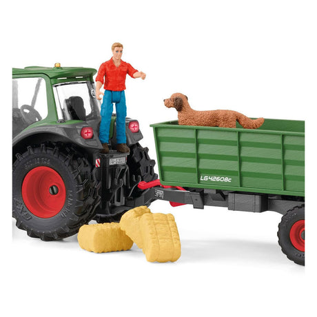 Schleich farm world traktor med henger 42608