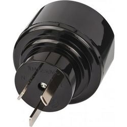 Brennerstuhl travel plug travel adapter (travel plug adapter for: Australia, China socket and earthed plug) black