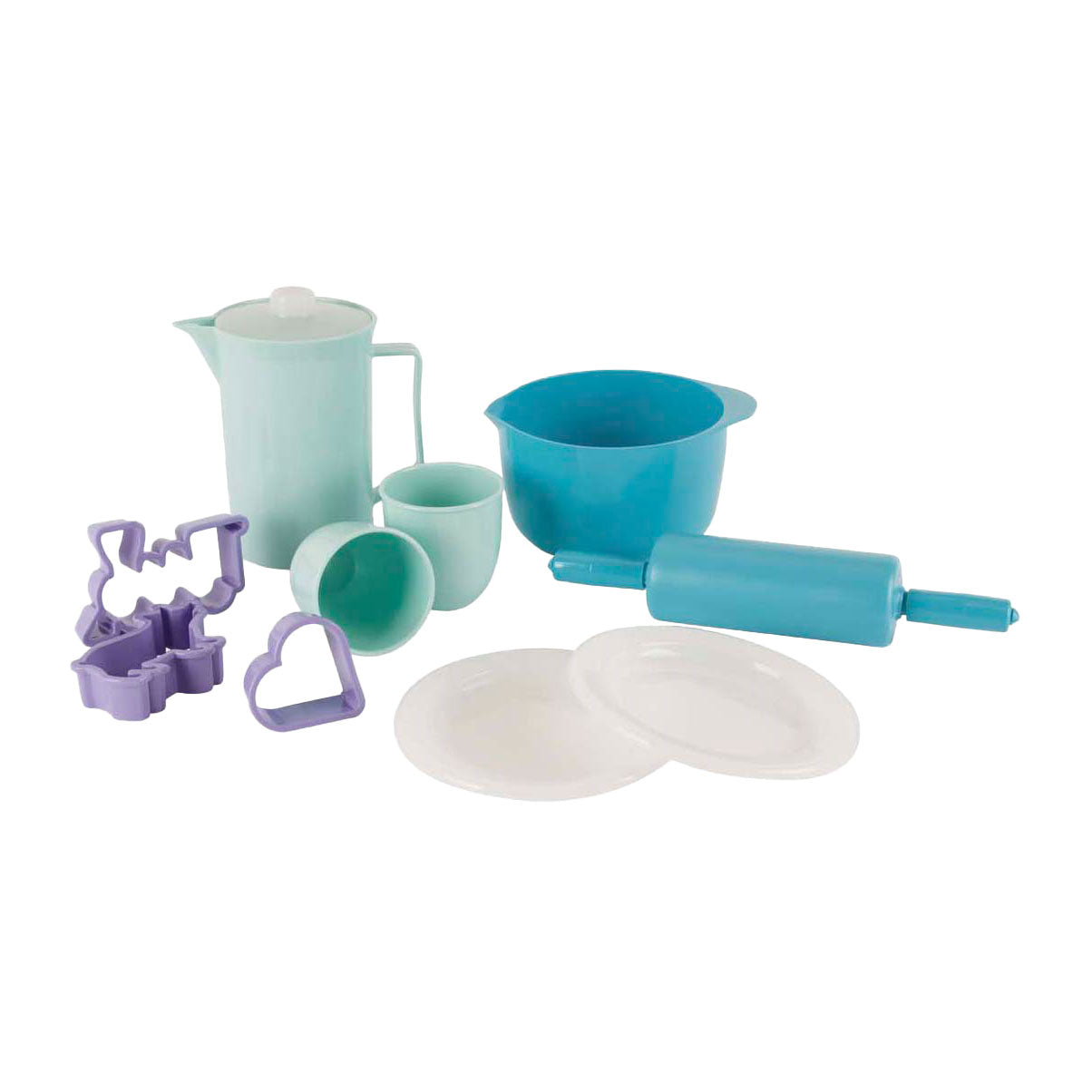Ensemble de café et de pâtisserie Dantoy - Ensemble de cuisine jouet coloré pour enfants.