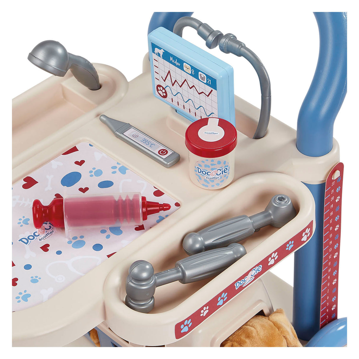Ecoiffier doc cie vets trolley with dog - 14 pcs.