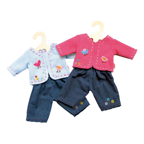 Heless jacket with jeans pink, 28-35 cm