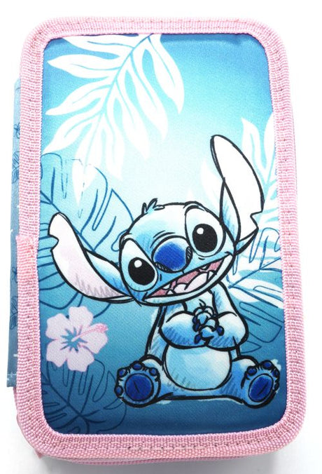 Jim Jam disney stich gefëllte Bleistift Fall mat 3 Fächer