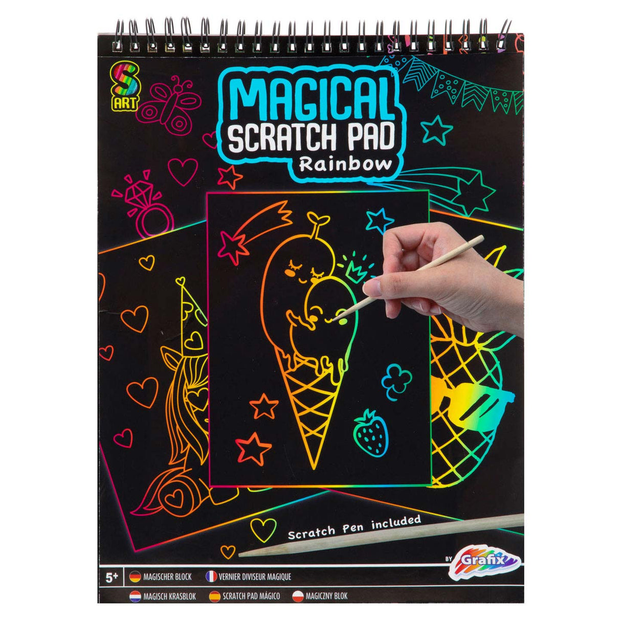 Grafix magesch Kratzblock A4