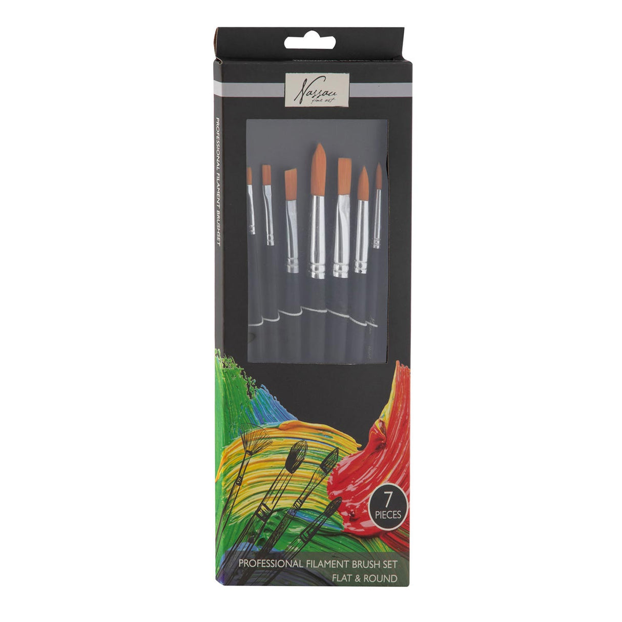 Nassau fine art nassau brush set, 7 pieces.