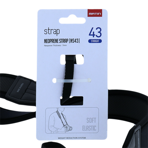 Mattbälte de luxe rak neopren 43 mm m-6753h
