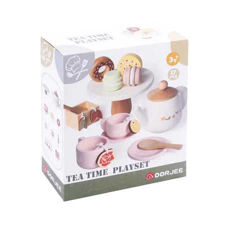 Dorjee Wooden Tea Play Set, 17-piece
