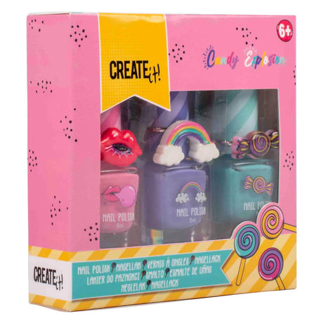 Create It! Candy Explosion Nail Polish, 3 pcs.