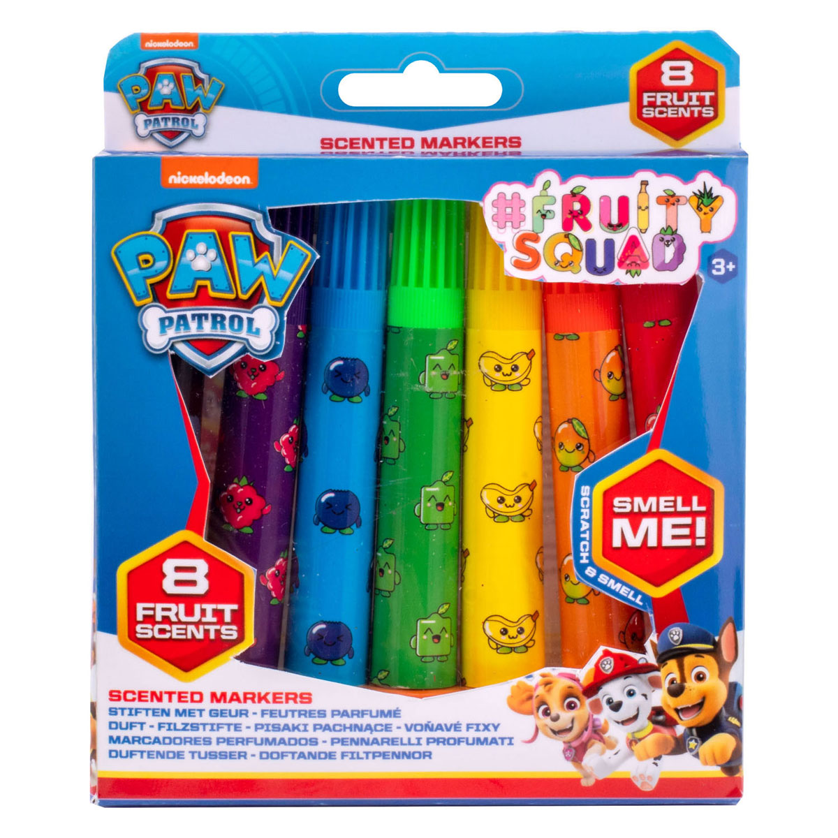 Canenco Fruity Squad Paw Patrol Mini-Marker mit Duft, 12 Stück.