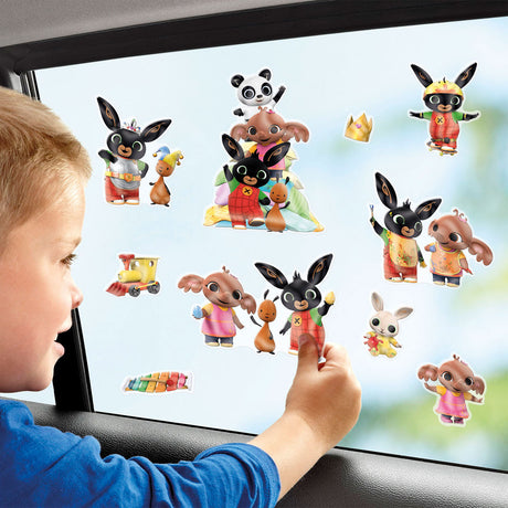 Totum bing window stickers, non-permanent movable stickers with play background - educational toys for juniors from 3 years - bambolino toys