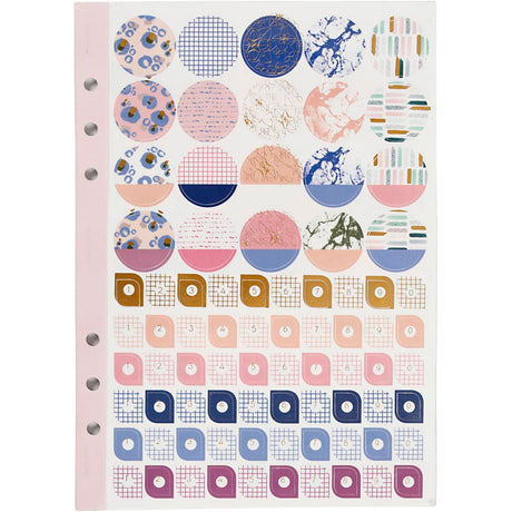 Creativ company https: www.cchobby.nl sticker book-flowers-a5-gold-purple-pink-1-piece