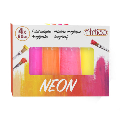 Acrylic paint neon, 4 pc.