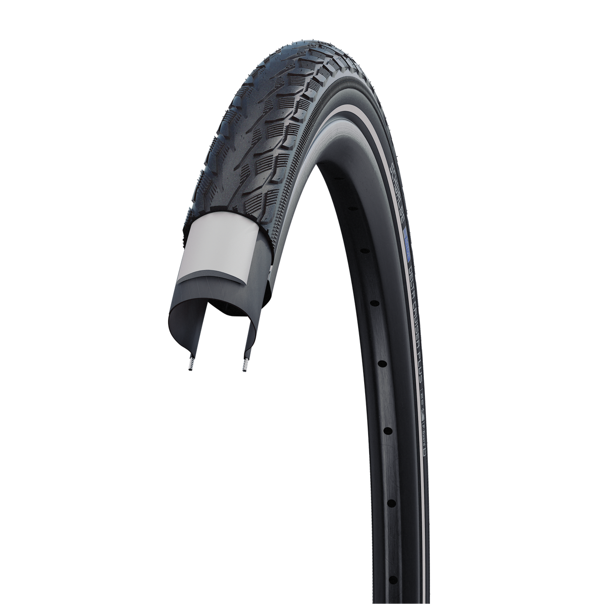 Schwalbe Delta Cruiser plus Punctureguard 28 x 1,75 47-622 mm - noir avec réflexion